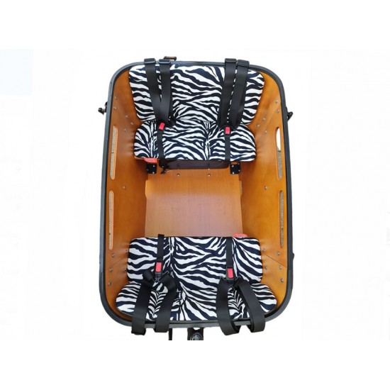 Vogue Carry 2 & Superior 2 cargo bike cushion set model evi color zebra