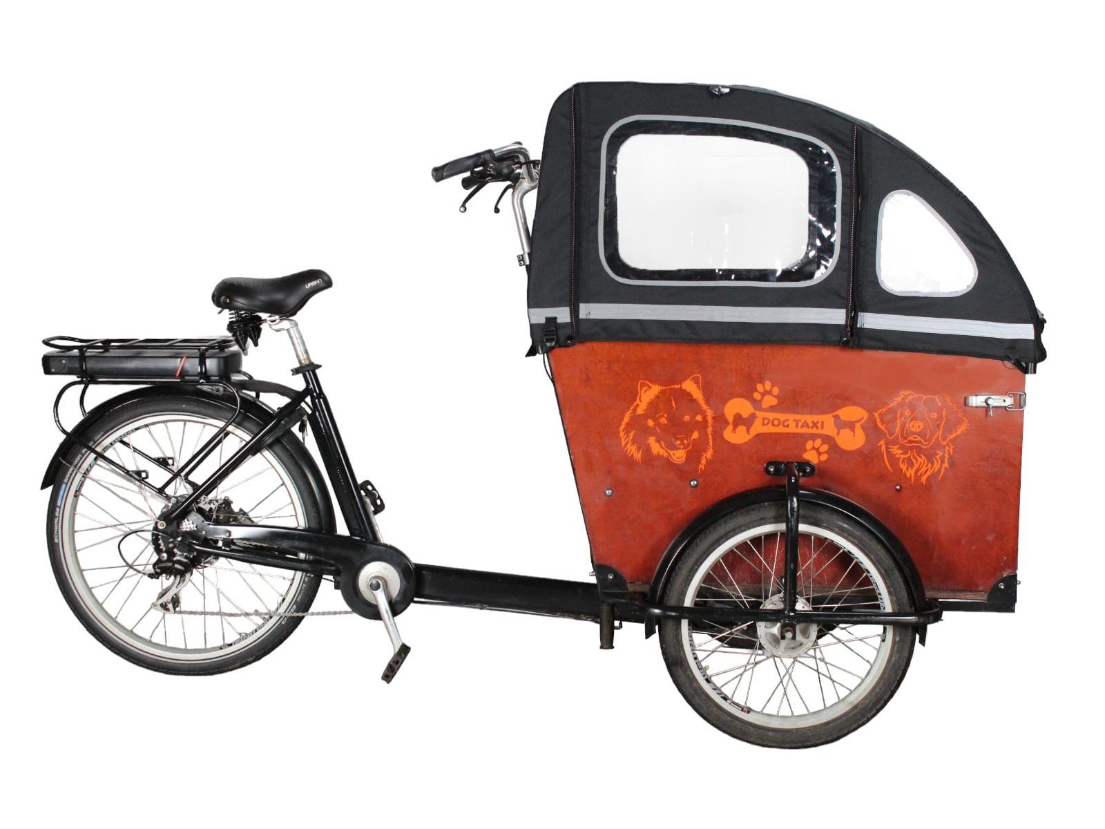 Babboe Dog rain tent cargo bike cover color black without tent poles