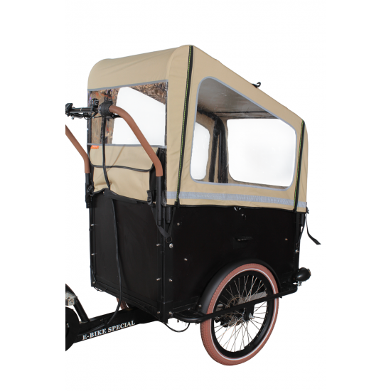 Troy cargo bike rain tent cover color cream (without tent poles)