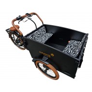 Raaks Belton cargo bike cushion set model Evi color zebra