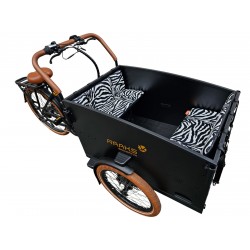 Raaks Belton cargo bike cushion set model Evi color zebra