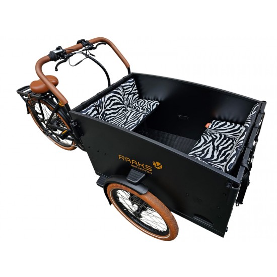 Raaks Bremerton cargo bike cushion set model Evi color zebra
