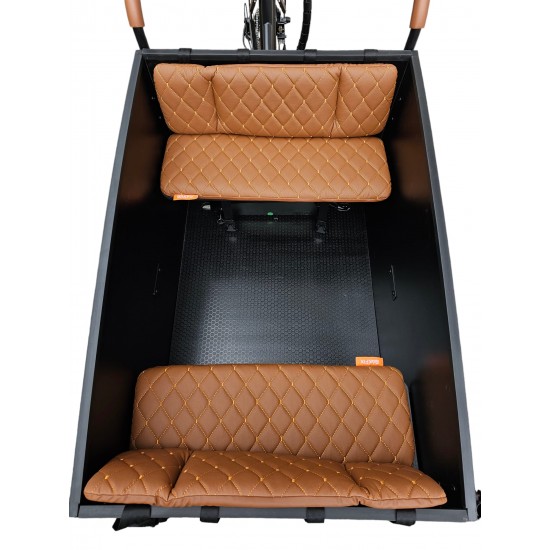 Raaks Bremerton cargo bike cushion set model Capi color cognac
