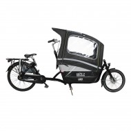 Rain tent suitable for Gazelle Cabby cargo bike color black (model: Plus)