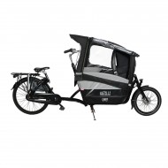 Rain tent suitable for Gazelle Cabby cargo bike color black (model: Plus)