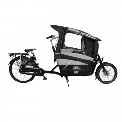Rain tent suitable for Gazelle Cabby cargo bike color black (model: Plus)