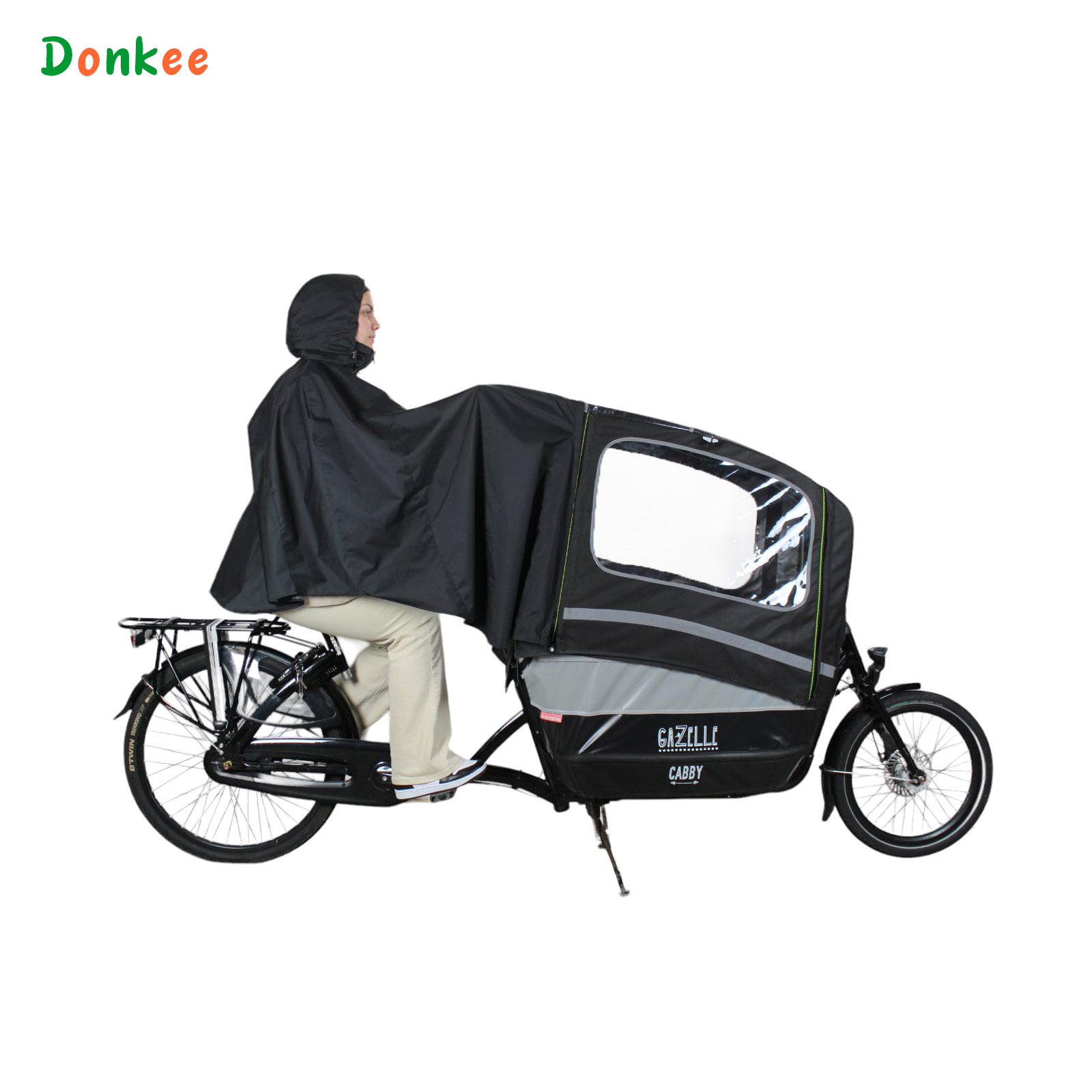 Cargo bike poncho suitable for Gazelle Cabby color black model Plus